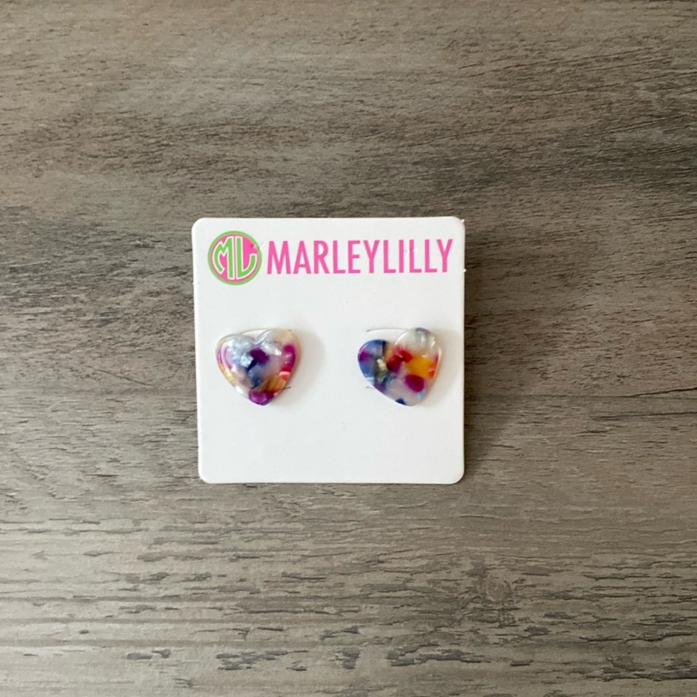 Marleylilly Colorful Heart Earrings
